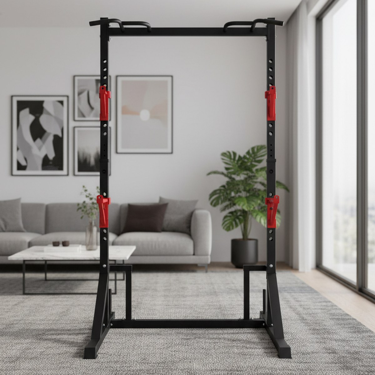 Home Bar Stand - Регулируемая силовая стойка с турником для