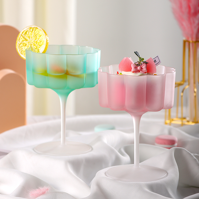 Home Bar Set - Colorful Frosted Glass Cocktail Mug Masked