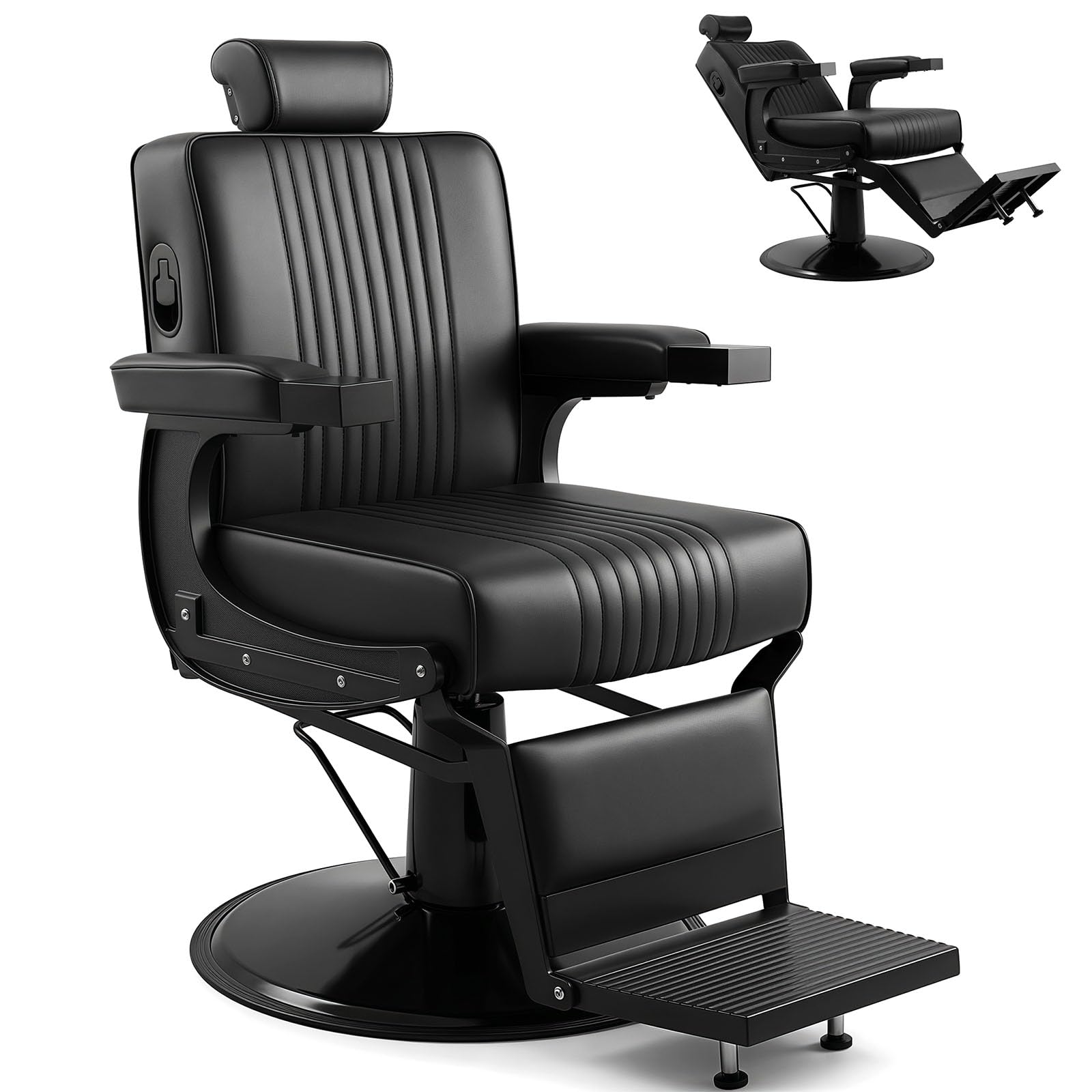 Home Barber - Черное парикмахерское кресло для дома и